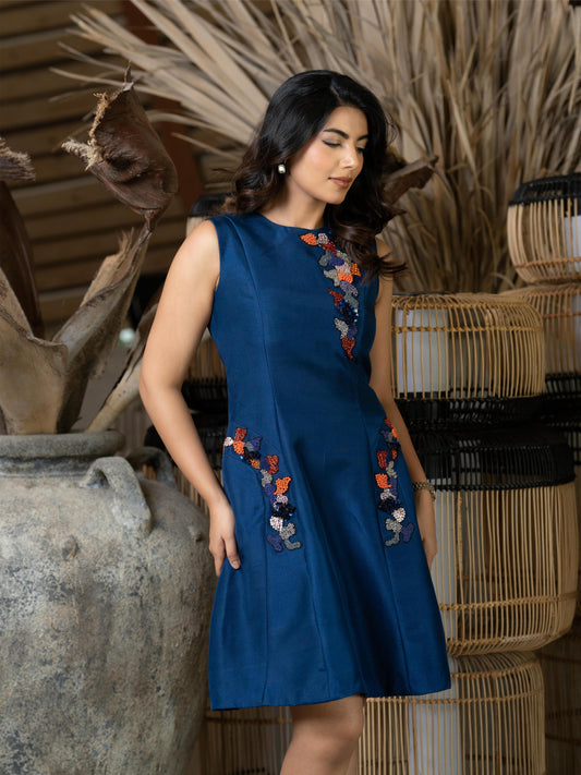 SAPPHIRE BLOOM DRESS