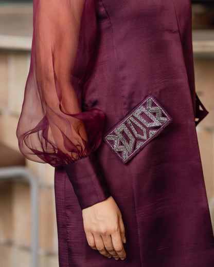 BURGUNDY WHISPER DRESS