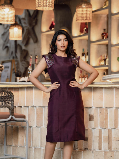 BURGUNDY GRACE DRESS