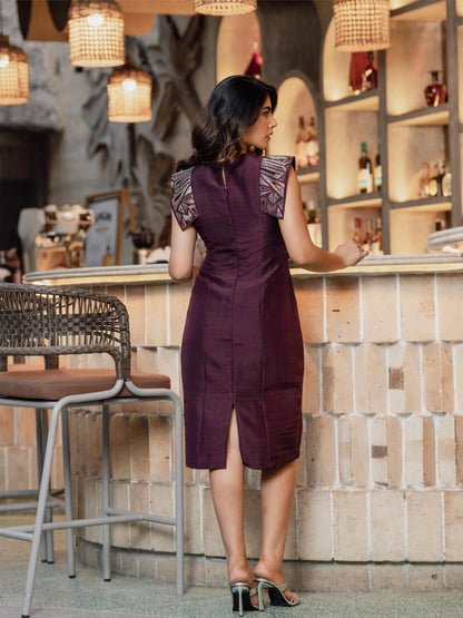 BURGUNDY GRACE DRESS